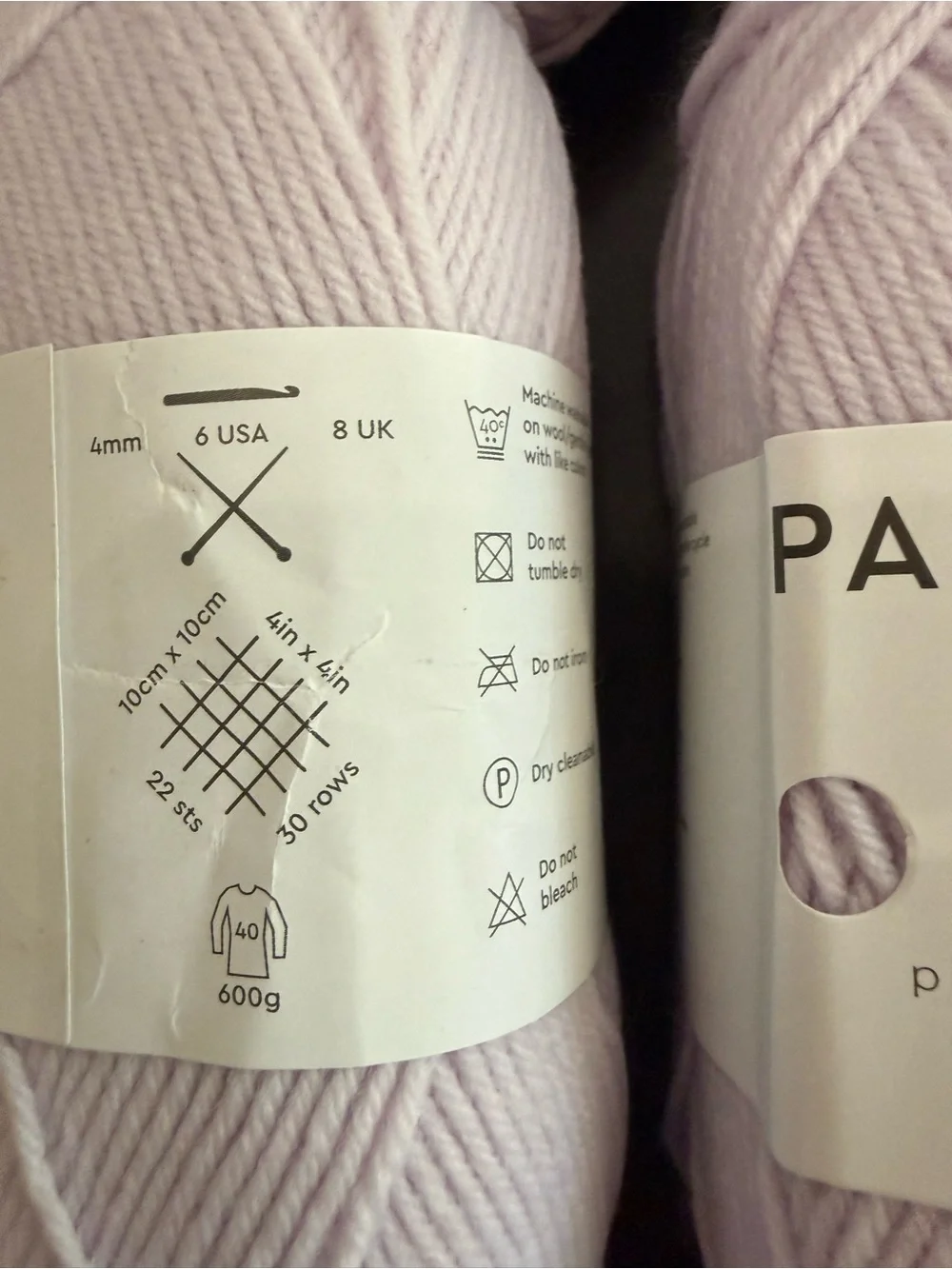 Paintbox Baby DK Soft Pale Baby Lilac Yarn - 5 Pack